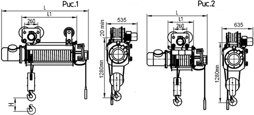 Таль электрическая г/п 5т взрывозащищенного исполнения (ВЗИ) IIB T4, IIC Т5